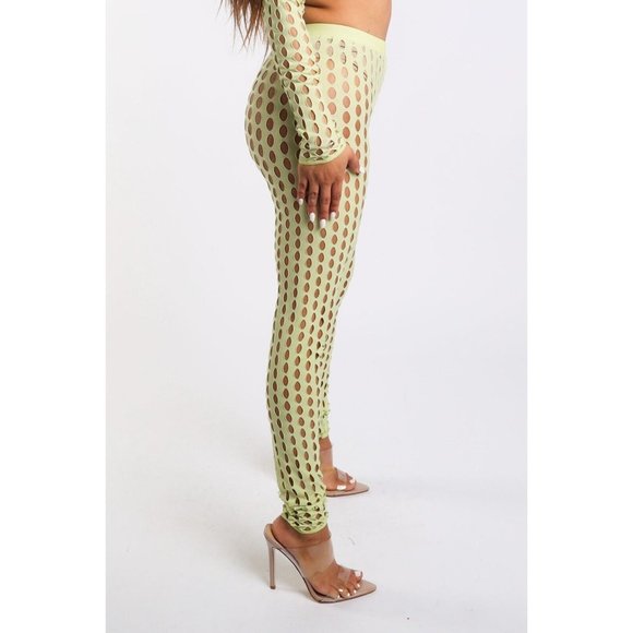 Sexy Hollowed Out Leggings for Women - Perfect for Yoga, Gym, and Casual Wear - Picture 2 of 4